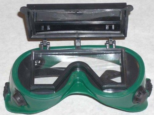 10 Green Safety Goggles Flip Up Front 2x4 1/4 Shade 5