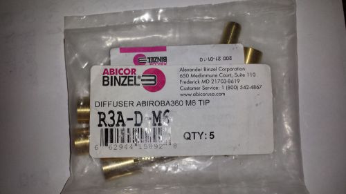 Lot of 5 Abicor Binzel Diffuser Abiroba360 M6 Tip~NOS~#R3A-D-M6