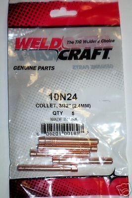Weldcraft TIG 10N22   0.040 size collets 5/pk
