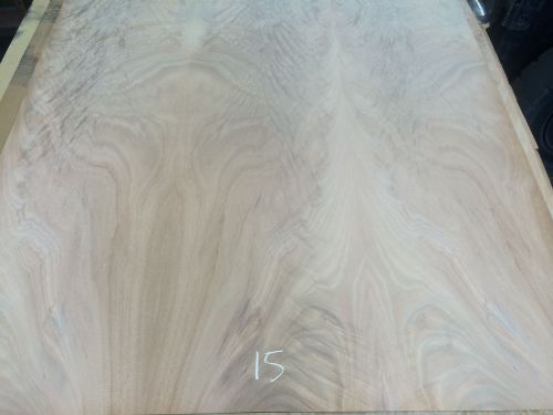 Wood veneer crotch okoume 48x47 1pcs total 20mil paper backed &#034;exotic&#034; crlm15 for sale