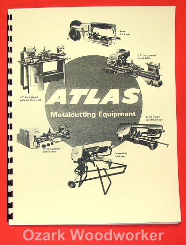 Atlas metalcutting equipment lathe, band, saw catalog 0040 for sale