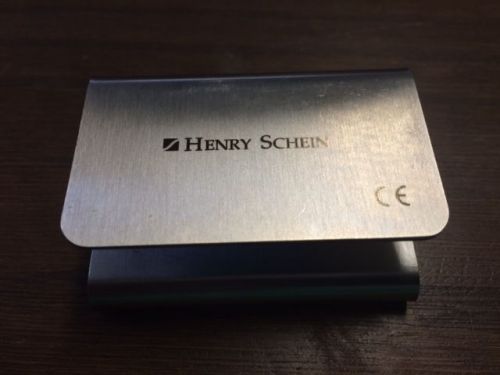 HENRY SCHEIN AUTOCLAVABLE STAINLESS STEEL BUR BLOCK HINGED GREAT CONDITION