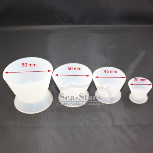 New bid 4 pcs/set dental lab silicone mixing bowl cup high quality on sale for sale