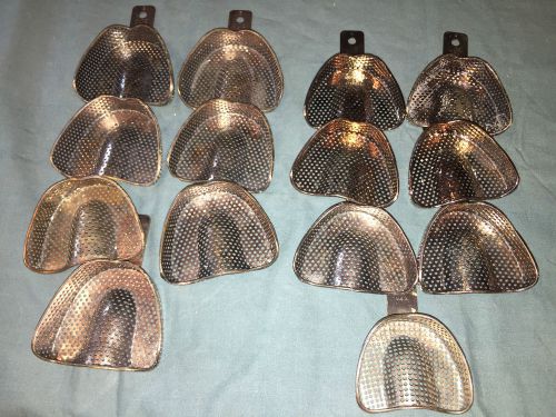 COE Dental Maxillary Impression Trays LOT 14 Many Sizes!