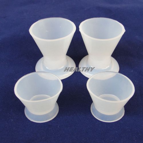 NEW DENTAL LAB FLEXIBLE RUBBER MIXING  BOWL 4 PS FOR 2 SIZE