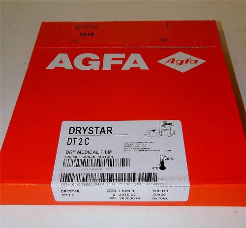 AGFA Drystar DT2 C MAMMO Dry Medical Film 100 NIF 8 x 10&#034; REF EKMF1 Exp 2015-07