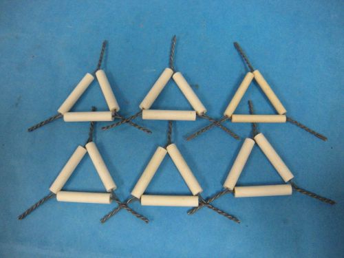 Lab Heating Mantle Burner Clay Wire 2&#034; Triangle Lot of 6