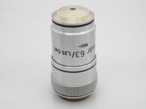 Carl Zeiss West Microscope Neofluar Objective 63x 1.25 Oel oil 160/-