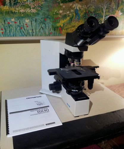 Olympus bx40f-3 microscope for ebola research pathology plan 100/40/10/4x sweet! for sale