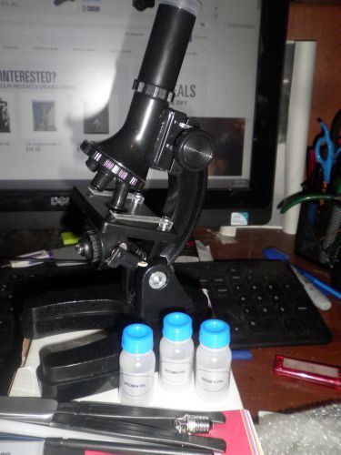 Vivitar VIV-MIC-1 Microscope Set Black Metal New Never Used with All Accessories
