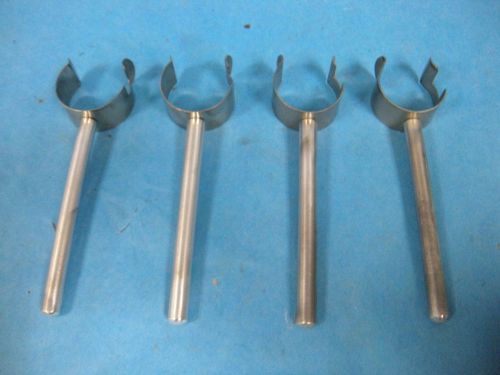 Aluminum Lab Stand Clamps 1-3/4&#034; Wide Lot of 4 notched