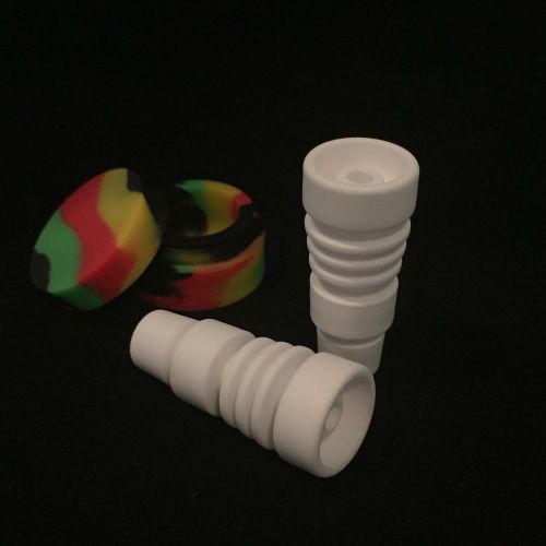 2x ceramic nail male 14mm 18mm free gift! domeless for sale