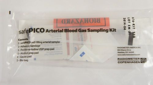 Radiometer 616-KIT 23G Safepico Arterial Blood Gas Sampling Kit ~ LOT OF 5