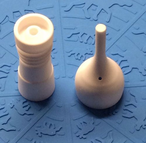 Domeless Ceramic Nail - fits 14mm &amp; 18mm - Female &amp; Ceramic Carb Cap - Quartz
