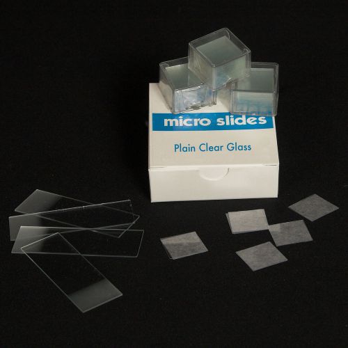 72 Microscope Slides and 300 Glass Cover Slips - SHIPS PRIORITY NO EXTRA CHARGE!