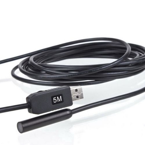 5M 6 LED USB Waterproof Endoscope Borescope Snake Inspection Video Camera 7mm