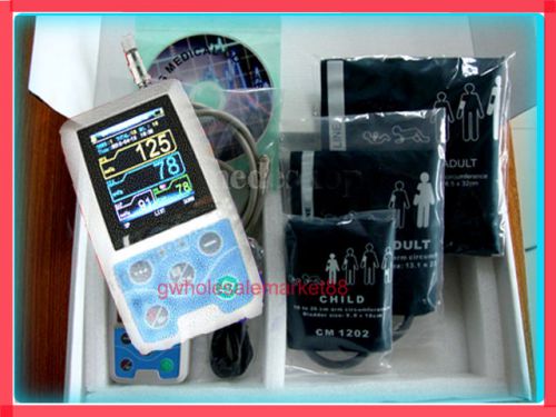 24 hours ambulatory bp monitor holter abpm with 3 cuffs w7 w8 pc software for sale