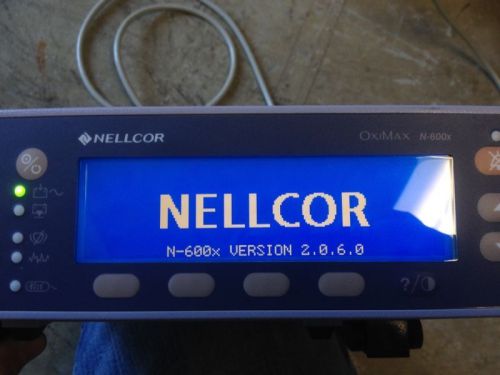 Nellcor OxiMax N-600X SpO2 Patient Monitor with trunk cable 90 DAY WARRANTY!