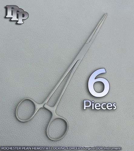 6 Pean Hemostat Forceps 12&#034; STRAIGHT Surgical VETERINARY LAB Instruments Tools
