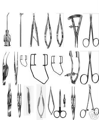 Basic eye set of 45 instruments ophthalmic lab surgical instruments for sale