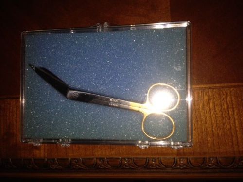 Lister Bandage Scissors 5.5 &#034; Edward Weck  the original Stainless Steel Gold NEW