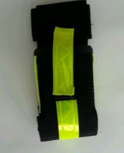 Lime reflective nylon radio holster ems, police, rescue, super tough construct for sale