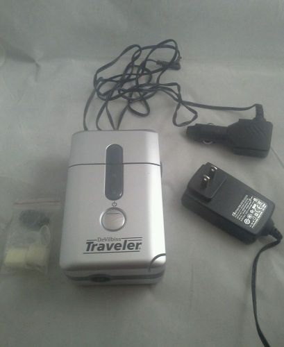 DeVilbiss Traveler Model 6910 Portable Nebulizer System Car &amp; AC Adapter Battery