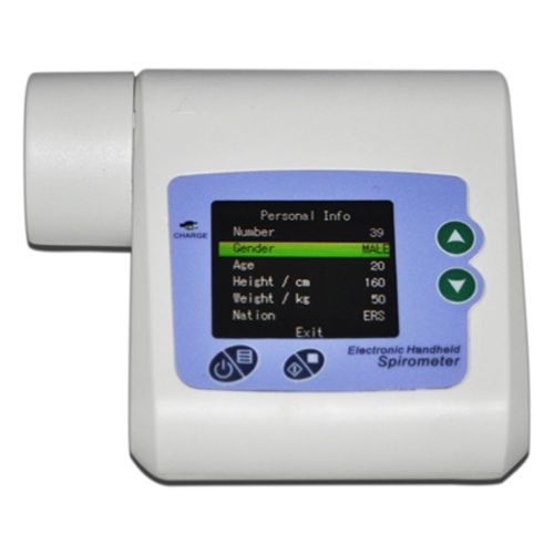 Digital Spirometer PEF FEFV1 FEF Lung Volume Device with Software Analysis