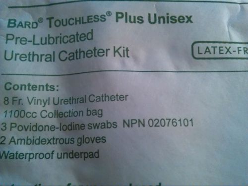 30 kits Bard Touchless Plus Unisex Urethral Kit 8Fr  LOT NGYA1564 use by 11-2016