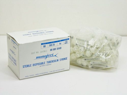 Monoject 1cc  Sterile disposable tuberculin syringe - box of 100