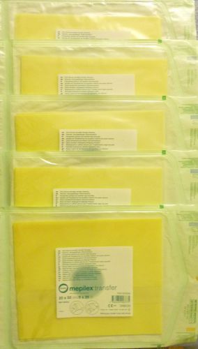 LOT OF 5 MEPILEX TRANSFER DRESSINGS w SAFETAC TECHNOLOGY 8 x 20 INCHES 20X50 cm