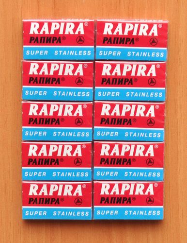 50 NEW SUPER STAINLESS RAPIRA DOUBLE EDGE SAFETY RAZOR BLADES