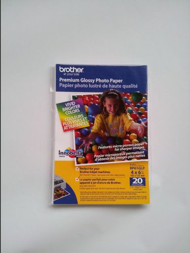 Brother Premium Glossy Photo Paper 4&#034;x6&#034; X 20 BP61GLP Innobella No Retail Box