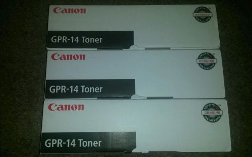 Lot(3) NEW OEM Canon GPR-14 Black Laser Toner Cartridge ImageRunner C5800 C6800