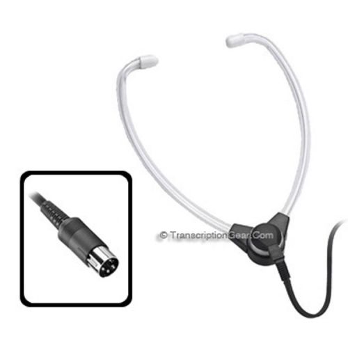 Hinged Stethoscope Style Headset With Round DIN Plug