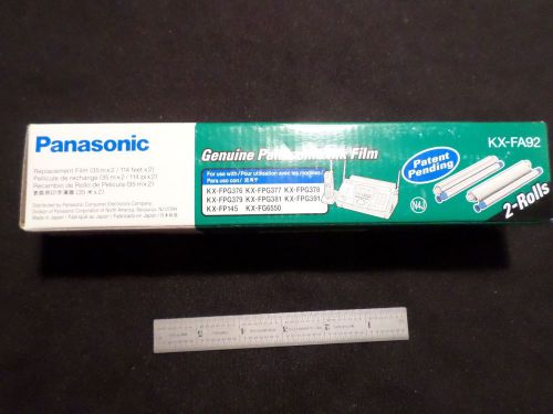 PANASONIC KX-FA92 , KXFA92 , KX FA92 ,FAX MACHINE INK FILM 2 PACK