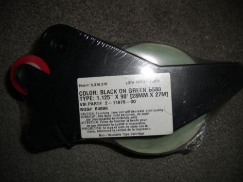 Brady b580 black on green 1.125&#034; x 90ft 64688 tape cartridge- new for sale