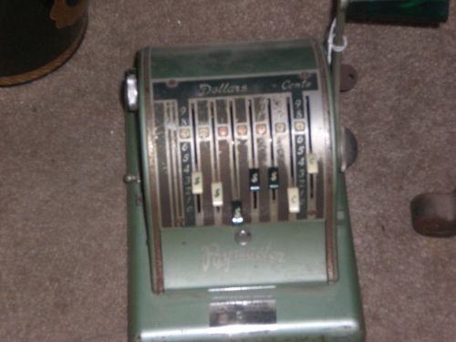 Vintage Paymaster Check Writer / Embosser Mechanical Excellent Great Look /Offic