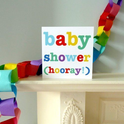 Toby Tiger 125mm x 125mm Baby Shower Designed Card - Multicoloured