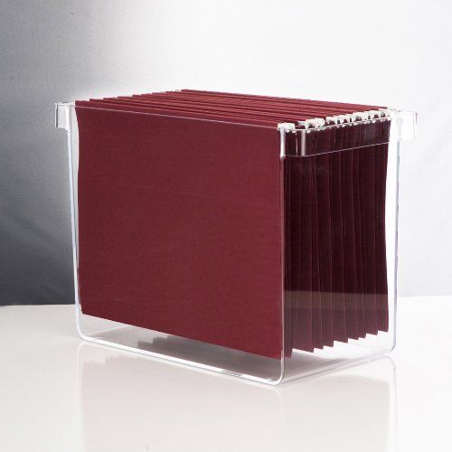 Clear hanging file organizer - holds 8.5&#034; x 11&#034; hanging file folders for sale
