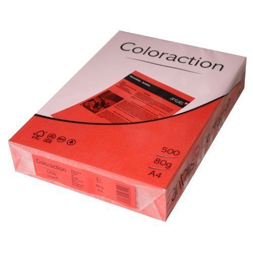 Coloraction Antalis 838A 080S 17 Copy Paper DIN A4 Chile Coral Red 80 g/m2