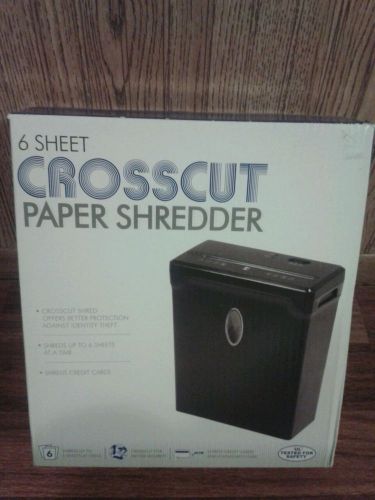 Crosscut Paper and Credit Card Shredder 6 Sheet