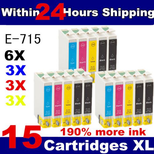 15 compatible ink cartridges for epson stylus colour inkjet printer for sale