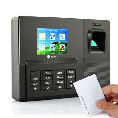 Biometric fingerprint and id card employee attendance time clock w/ tcp/ip ac031 for sale