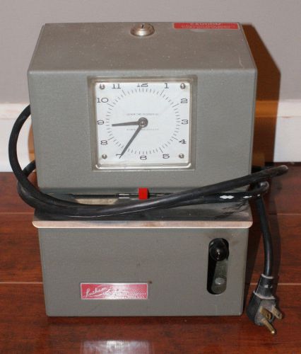 Working Lathem Electric Manual Punch TIME CLOCK Model 2121 - Heavy Duty