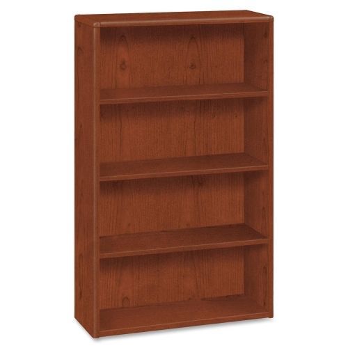 10700 Series Wood Bookcase, Four-Shelf, 36w x 13-1/8d x 57-1/8h, Henna Cherry