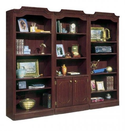 New governors traditional double 4-shelf 74&#034; &amp; 2-shelf storage office bookcases for sale