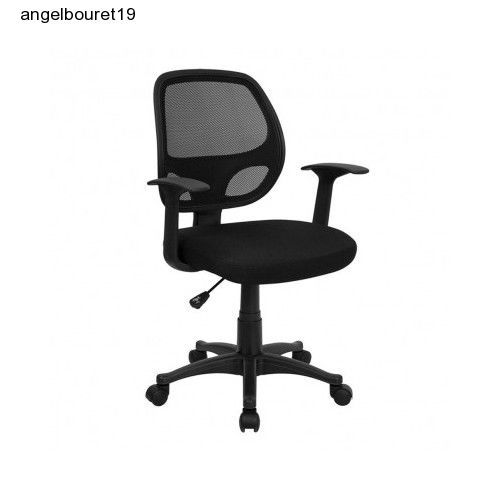 Computer desk chair mid back mesh chrome finished ergonomic heavyduty dual wheel for sale