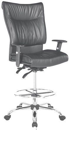 Our Best &amp; Executive series Harwick Black Leather Drafting Chair