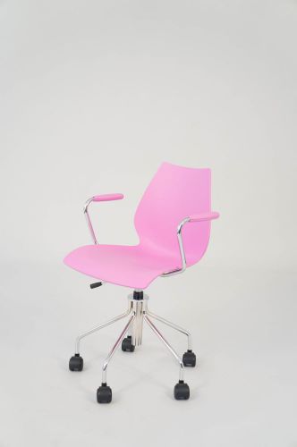 Cartel Armrests Swivel Chair Maui In Fuchsia Height Adjustable